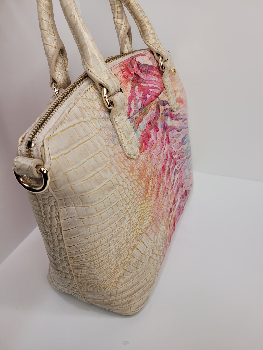 👉✨️ Brahmin Iridescent Entice Ombre Melbourne Duxbury Satchel Bag Wallet Set - Picture 12 of 15